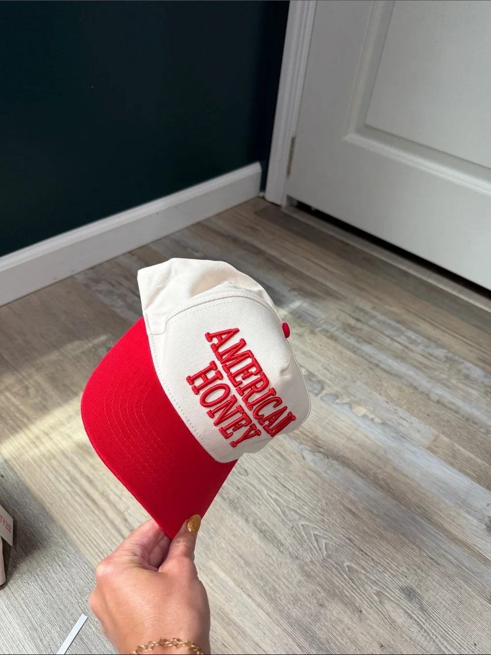 American Honey Red & White Baseball Cap - Unbranded
